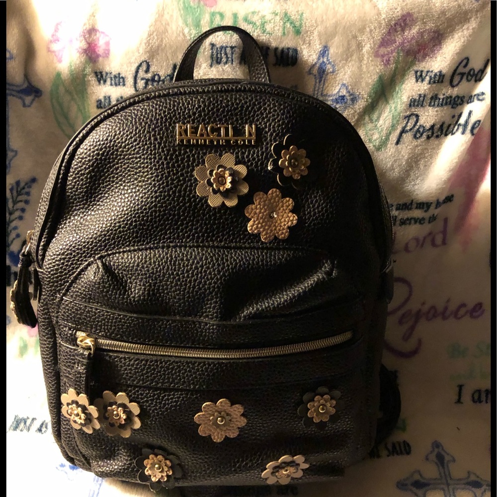 EUC Black with Beige Flowers “Reaction” Backpack